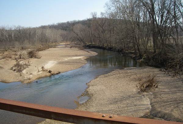 39 Big Tavern looking upstream from A Highway Bridge