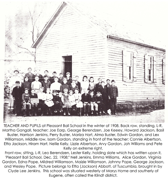 Pleasant Ball School and Students